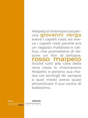 cover image of Rosso Malpelo